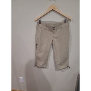 Columbia Women's SZ 6 Outdoors Hiking‎ Walking 18" shorts Tan  comfort stretch
